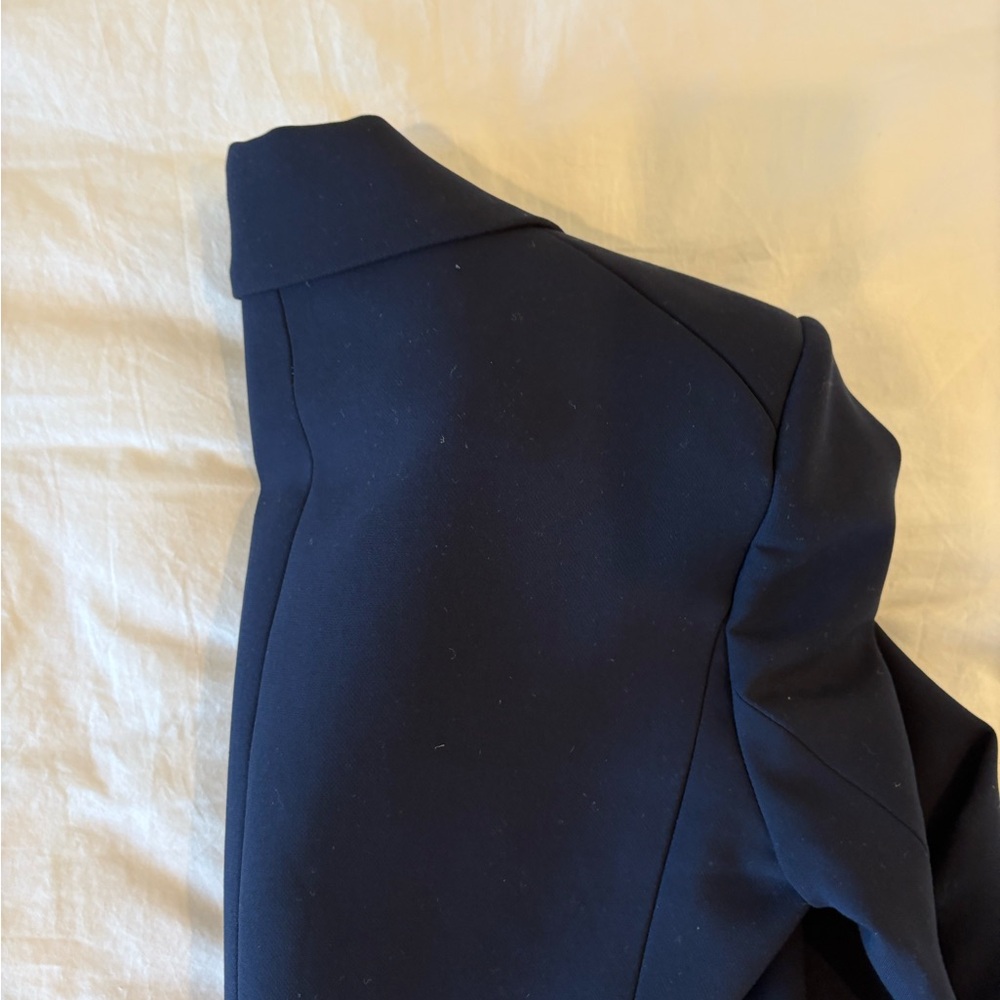 Veronica Beard Navy Double-Breasted Blazer with Gold Buttons - Picture 4 of 10